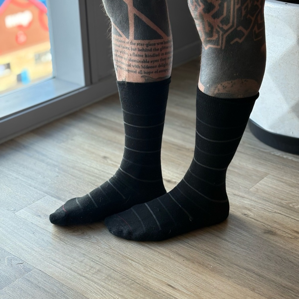 Black Striped Men's Socks